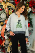 Polka Dot Bow Tree Pullover - Jess Lea Boutique