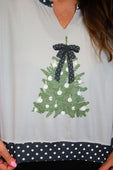 Polka Dot Bow Tree Pullover - Jess Lea Boutique