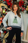 Polka Dot Bow Tree Pullover - Jess Lea Boutique