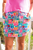 Postmarked in Paradise Skort - Jess Lea Boutique