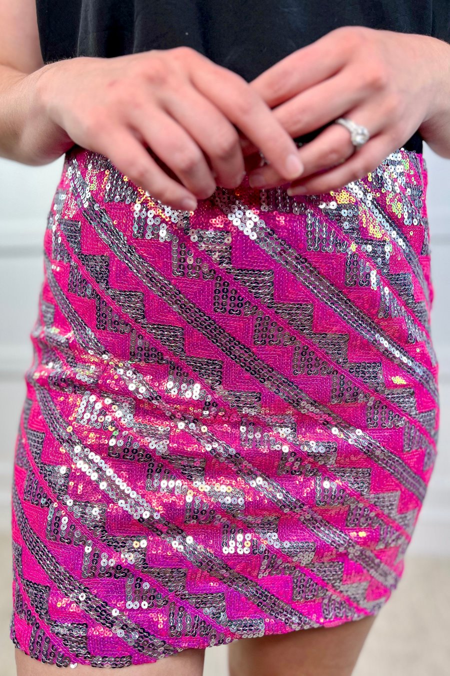 PREORDER-Bring The Drama Sequin Skirt