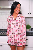PREORDER- Coffee Date Ruffle Pajama Set - Jess Lea Boutique
