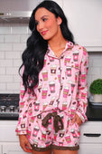 PREORDER- Coffee Date Ruffle Pajama Set - Jess Lea Boutique