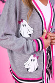 PREORDER- GiGi The Ghost Chenille Patch Cardigan - Jess Lea Boutique