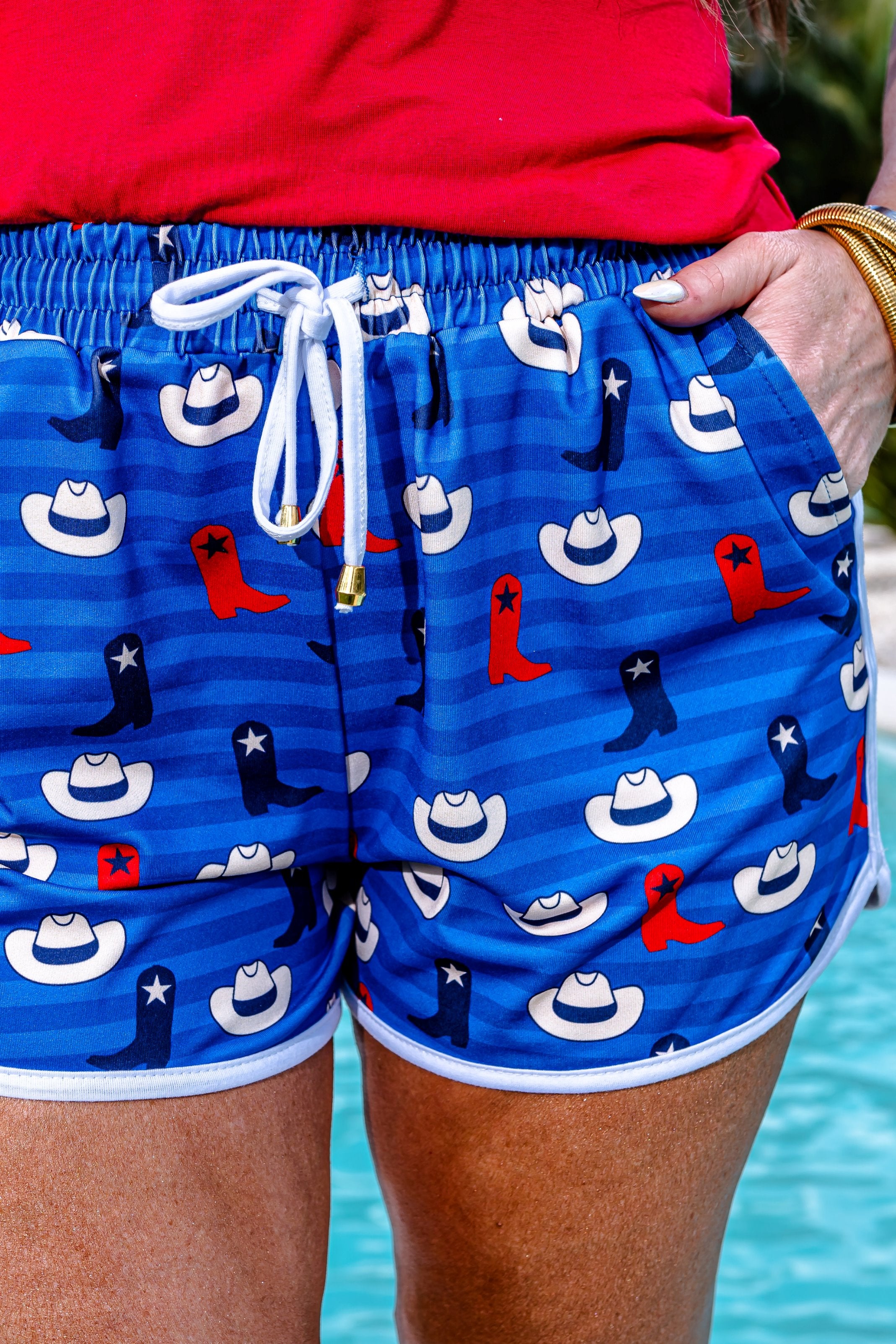 PREORDER-Hey There Cowboy Drawstring Everyday Shorts