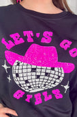PREORDER-Let's Go Girls Sequin Patch Sweatshirt