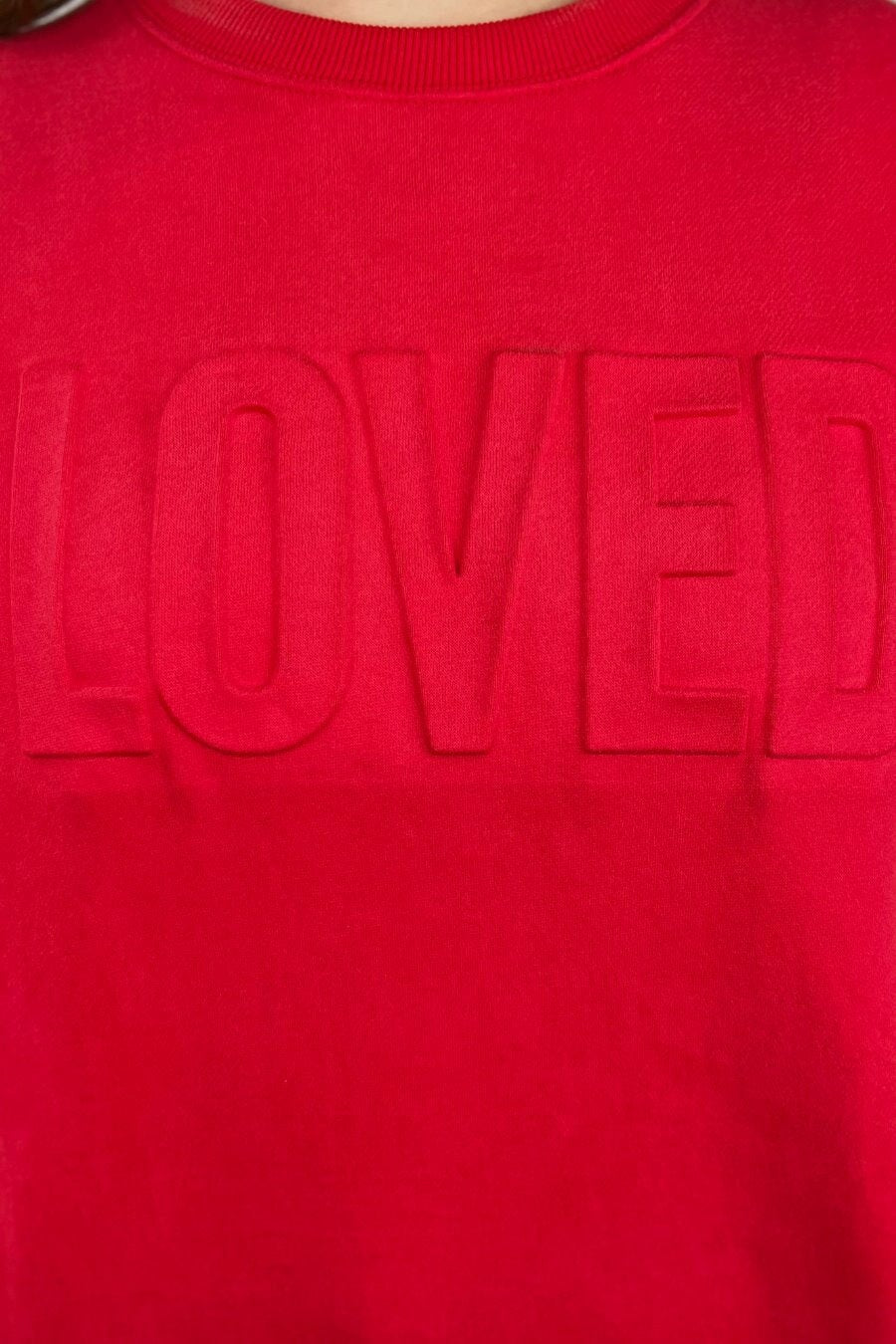 PREORDER-Loved Embossed Sweatshirt