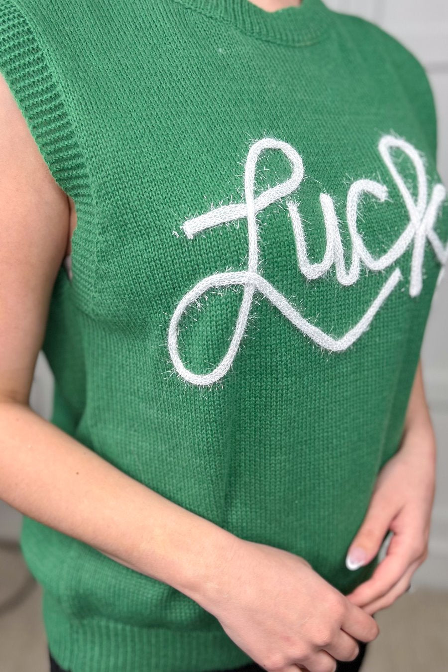 PREORDER-Lucky Charm Tinsel Sweater Vest