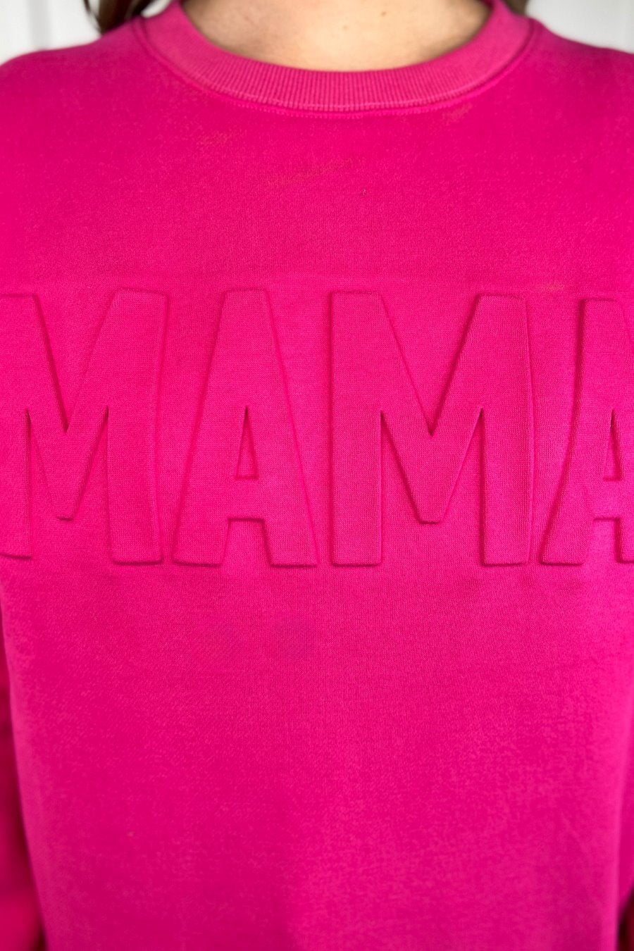 PREORDER-Mama Embossed Sweatshirt