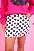 PREORDER- Nova Denim Skirt- Polka Dot - Jess Lea Boutique