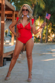 PREORDER-Red Hot Ruffle One Piece Swimsuit