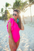 PREORDER-Santorini Summer Ruffle One Piece Swimsuit