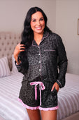 PREORDER- Smokey Leopard Ruffle Pajama Set - Jess Lea Boutique