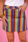 PREORDER- Spooky Nova Striped Denim Skirt - Jess Lea Boutique