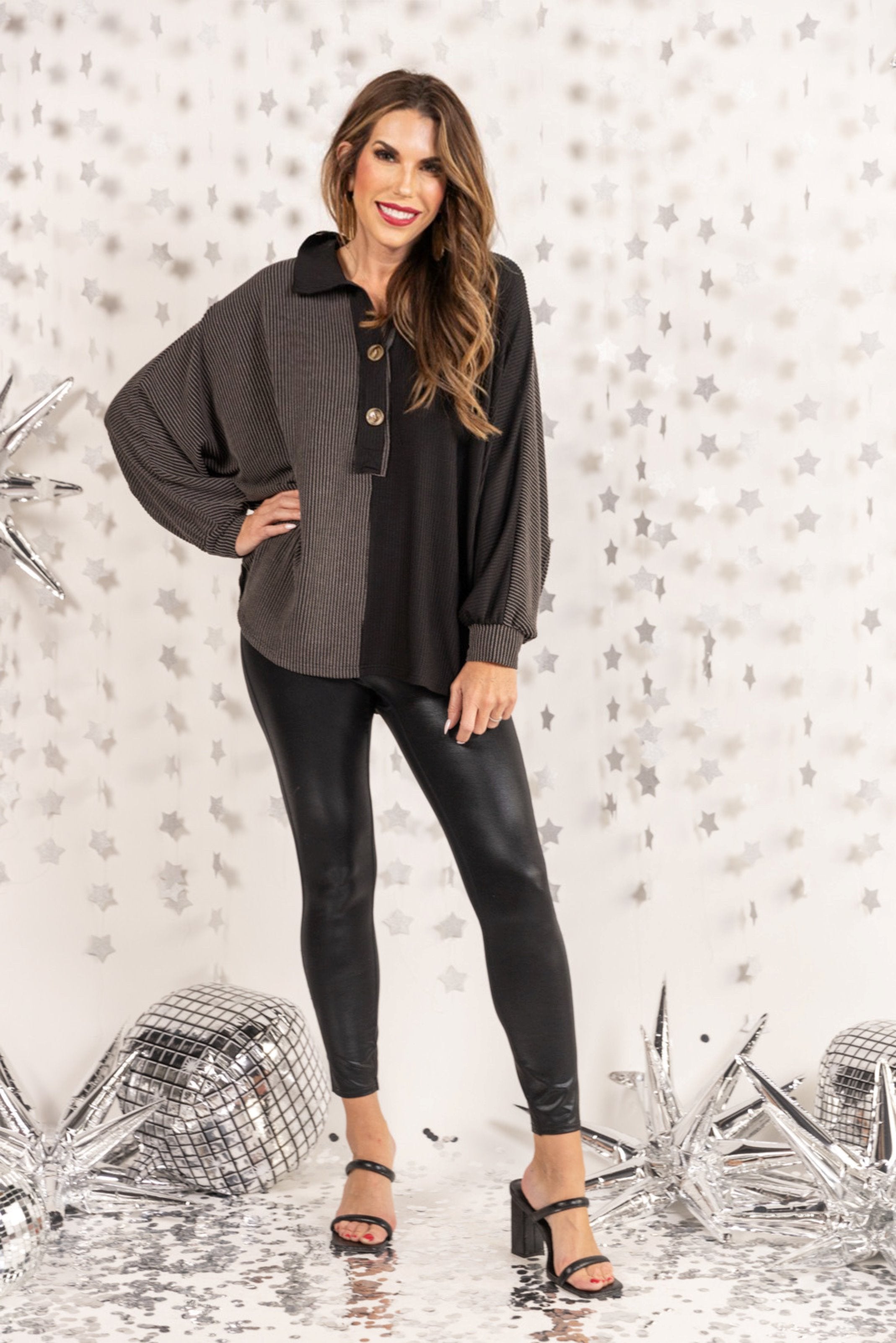 PREORDER-Tess Two Toned Textured Top by Jess Lea Boutique