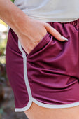 PREORDER-True Maroon Drawstring Everyday Shorts