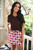 Preppy Argyle Skort - Jess Lea Boutique