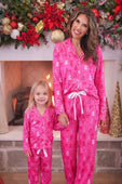 Pretty Pink Christmas Girls Ruffle Pajama Set - Jess Lea Boutique