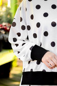 Printed Terry Skort Set- Black/White Polka Dot - Jess Lea Boutique