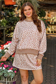 Printed Terry Skort Set- Leopard - Jess Lea Boutique