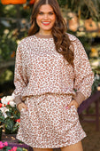 Printed Terry Skort Set- Leopard - Jess Lea Boutique