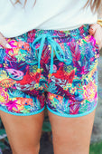 PREORDER-Queen Of The Jungle Drawstring Everyday Shorts