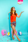 Queen Of The Jungle Drawstring Everyday Shorts - Jess Lea Boutique