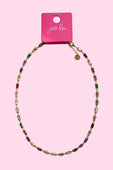 Rainbow Baguette Necklace - Jess Lea Boutique