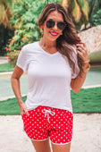 Red Polka Dot Everyday Shorts - Jess Lea Boutique