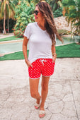 Red Polka Dot Everyday Shorts - Jess Lea Boutique