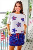 Red White and Boom Skort - Jess Lea Boutique