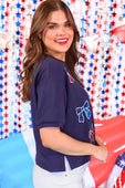 Red, White, And Bowtiful Luxe Top - Jess Lea Boutique