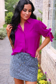 Refined Denim Stretch Skort- Paisley - Jess Lea Boutique