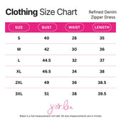 Refined Denim Zipper Dress- Light Wash - Jess Lea Boutique