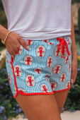 Regal Lobster Striped Everyday Shorts - Jess Lea Boutique