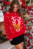 Reindeer Holiday Sweater - Jess Lea Boutique