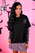 Rhinestone Web Tee - Jess Lea Boutique