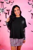 Rhinestone Web Tee - Jess Lea Boutique