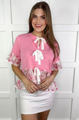 Rosy Ruffle Bow Top - Jess Lea Boutique