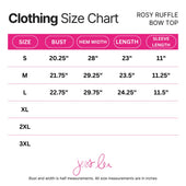 Rosy Ruffle Bow Top - Jess Lea Boutique