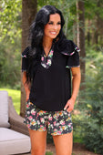 Runway Paperbag Shorts- Daisy Polka Dot - Jess Lea Boutique