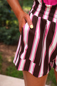 Runway Paperbag Shorts- Neapolitan Stripes - Jess Lea Boutique