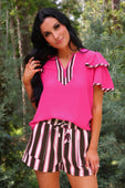 Runway Paperbag Shorts- Neapolitan Stripes - Jess Lea Boutique