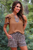 Runway Paperbag Shorts- Safari Chic - Jess Lea Boutique