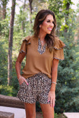 Runway Paperbag Shorts- Safari Chic - Jess Lea Boutique