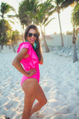 PREORDER-Santorini Summer Ruffle One Piece Swimsuit