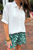 Sawyer Gauze Top, White - Jess Lea Boutique