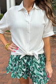 Sawyer Gauze Top, White - Jess Lea Boutique