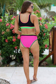 Set For Vacay Two Piece Swimsuit- Black/Neon - Jess Lea Boutique
