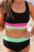 Shades of Summer Two Piece Swimsuit- Black - Jess Lea Boutique